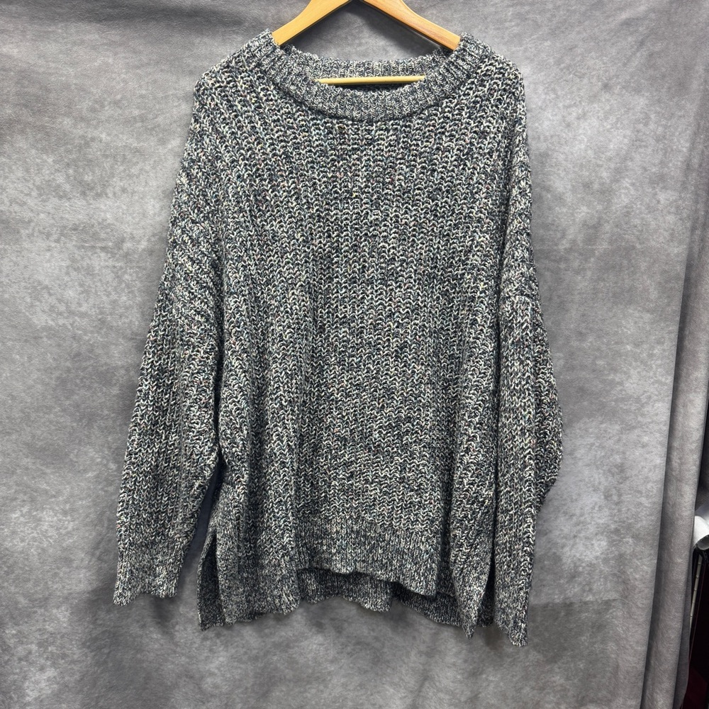 Aerie Black and White Crew Neck Sweater